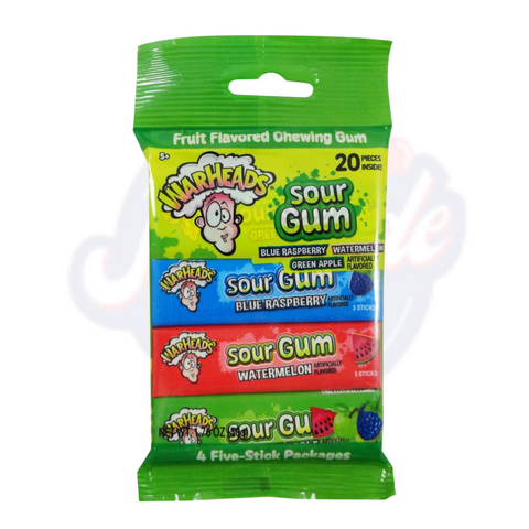 Warheads Sour Stick Gum, 1.76oz/50g - Pack of 10