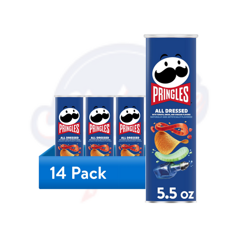 Pringles All Dressed 5.5oz/158g - Pack of 14