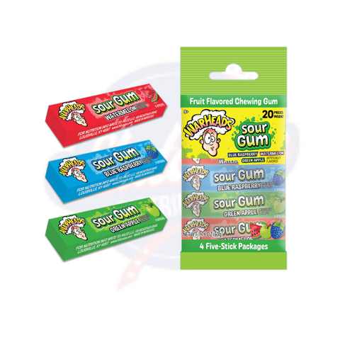 Warheads Sour Stick Gum, 1.76oz/50g - Pack of 10