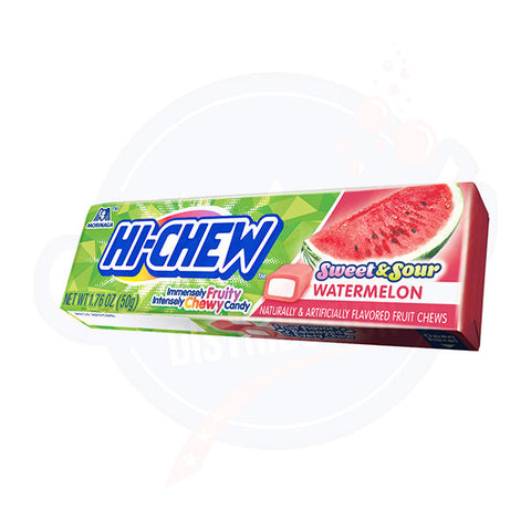 HI-chew Chewy Sweet & Sour Watermelon Candy 1.76oz/50g- pack of 15