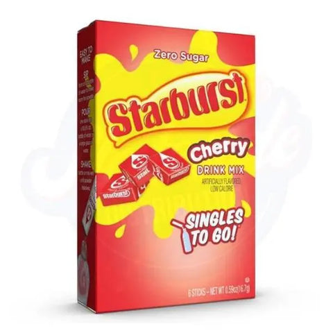 Starburst Cherry Drink Mix Singles To Go Powder 0.59oz/16.7g-Pack of 12