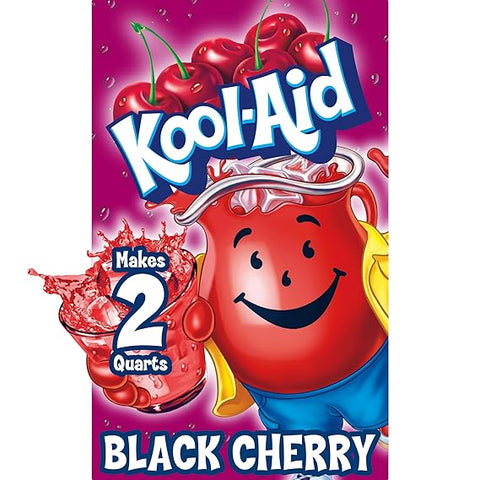 Kool-Aid Black Cherry Powder 0.13oz/3.6g- Pack of 48
