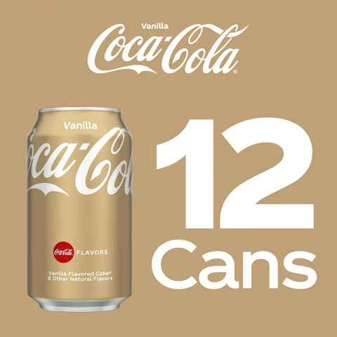 Coca Cola Vanilla Soda 12floz/355ml - Pack of 12