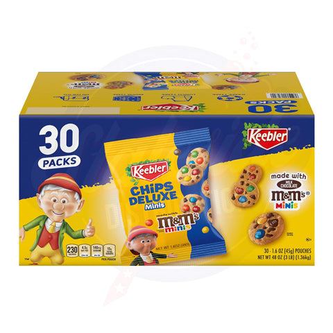 Keebler Chocolate Chips Cookies with M&M's 1.6oz/45g - Pack of 30