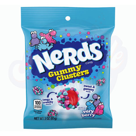 Nerds Gummy Clusters Very Berry 3oz/85g Peg Bag - Pack of 12