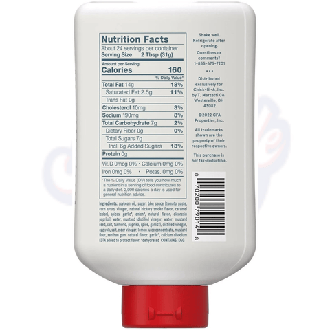 Chick - Fill - A Sauce 24 fl oz/709ml - Pack of 6 - Stateside Distribution