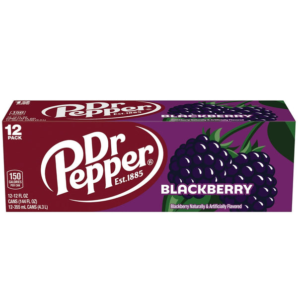Dr Pepper blackberry 12fl oz/355ml - Pack of 12 - Stateside Distribution