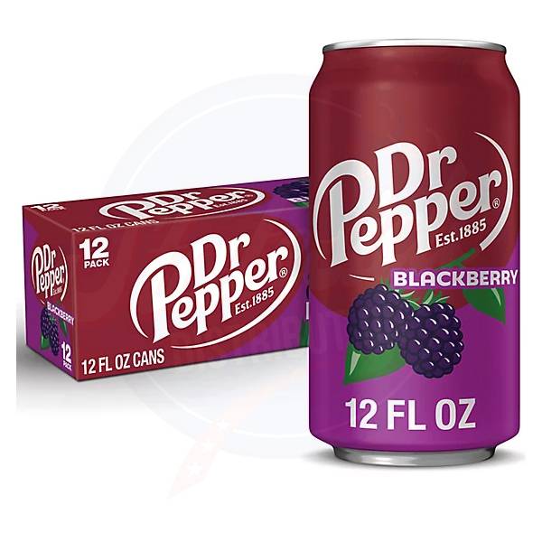 Dr Pepper blackberry 12fl oz/355ml - Pack of 12 - Stateside Distribution
