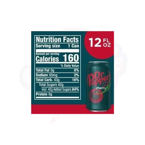Dr Pepper Cherry 12fl oz/355ml - Pack of 12 - Stateside Distribution