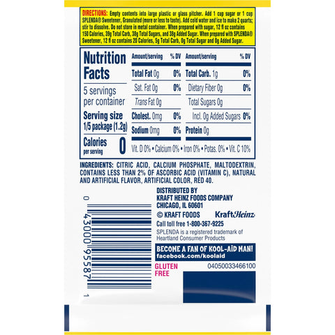 Kool-Aid Lemonade Powder 0.22oz/6g- Pack of 48