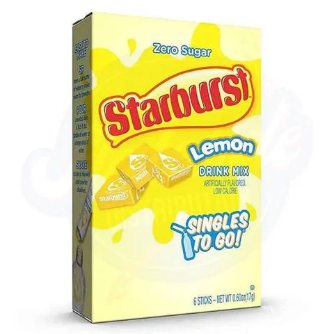 Starburst Lemon Drink Mix Singles To Go Powder 0.6oz/17g-Pack of 12