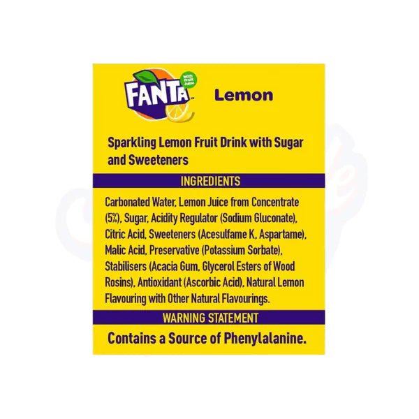 Fanta Lemon 330ml (UK) - Pack of 24 - Stateside Distribution