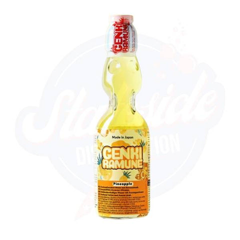 Genki Ramune Pineapple 6.7fl oz/200ml - Pack of 30 - Stateside Distribution