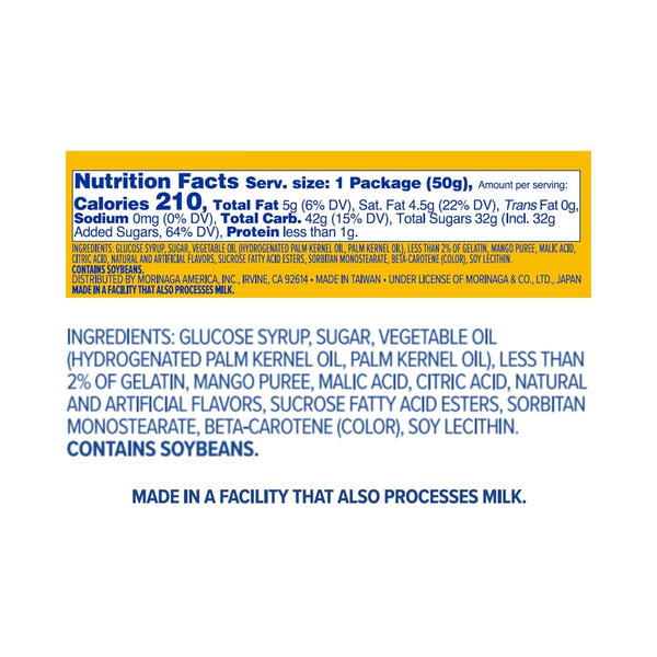 HI - chew Chewy Mango Candy 1.76oz/50g - pack of 15 - Stateside Distribution