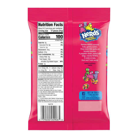 Nerds Gummy Clusters Peg Bag 5oz/141g - Pack of 12