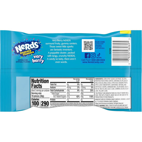 Nerds Gummy Clusters Very Berry Share Pouch 3oz/85g - Pack of 12