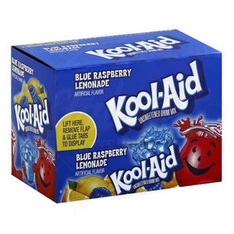 Kool - Aid Blue Rasp Lemonade Powder 0.22oz/6g - Pack of 48 - Stateside Distribution