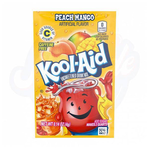 Kool - Aid Peach Mango Powder 0.14oz/3.9g - Pack of 48 - Stateside Distribution