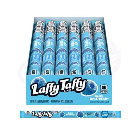 Laffy Taffy Rope Blue Raspberry 0.81oz/22.9g - Pack of 24 - Stateside Distribution