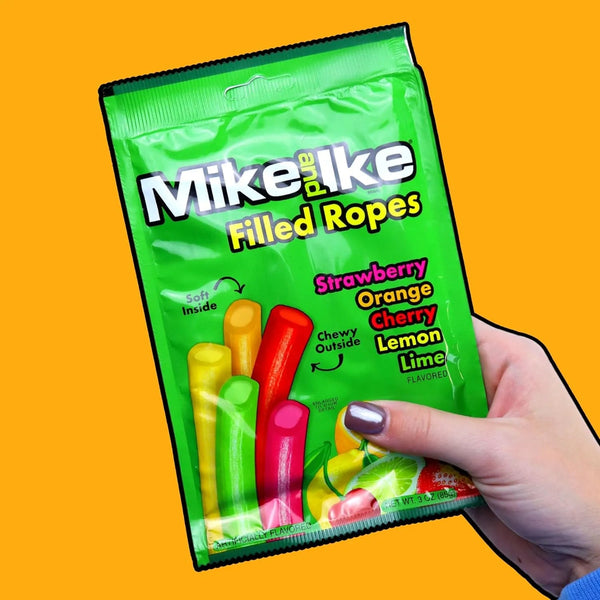 Mike & Ike Filled Licorice Ropes 3oz/85g - Pack of 12 - Stateside Distribution