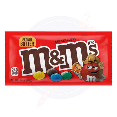 M&M'S Peanut Butter 1.63oz/46.2g - Pack of 24 - Stateside Distribution