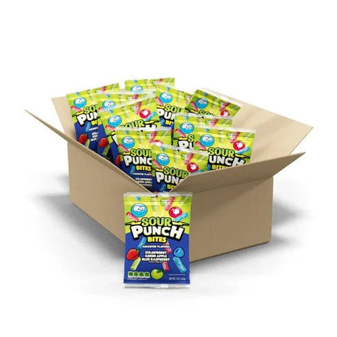 Sour Punch Bites Assorted 5oz/142g - Pack of 12 - Stateside Distribution