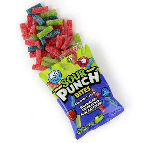 Sour Punch Bites Assorted 5oz/142g - Pack of 12 - Stateside Distribution