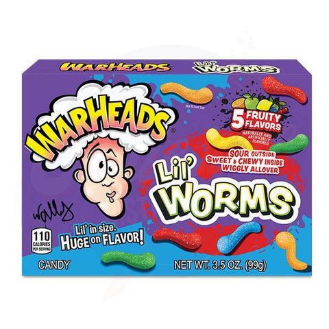 Warheads Lil Worm Gummies 3.5oz/99g - Pack of 12
