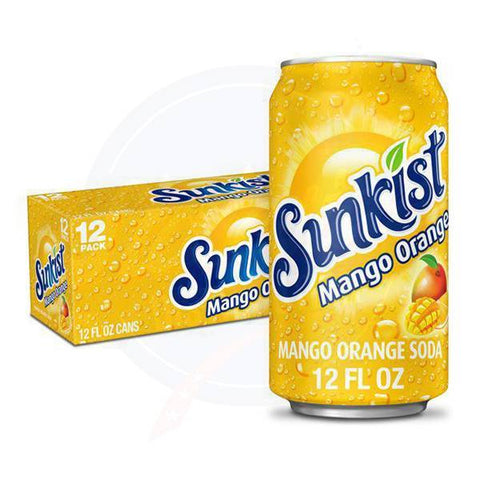 Sunkist Mango Orange 12fl oz/355ml - Pack of 12
