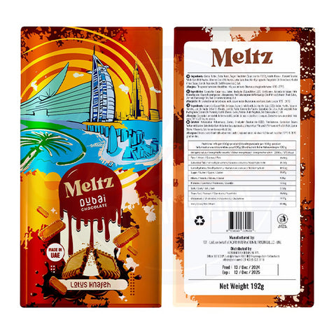 Meltz Dubai Chocolate Lotus Knafeh 192g - Pack of 6
