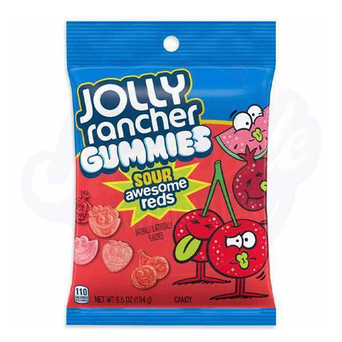 Jolly Rancher Gummies Sour Awesome Reds 6.5oz/184g - Pack of 12 (BBD: 12/2024)