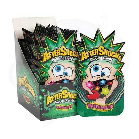 Aftershocks Watermelon Popping Candy 0.33oz/9.3g - Pack of 24
