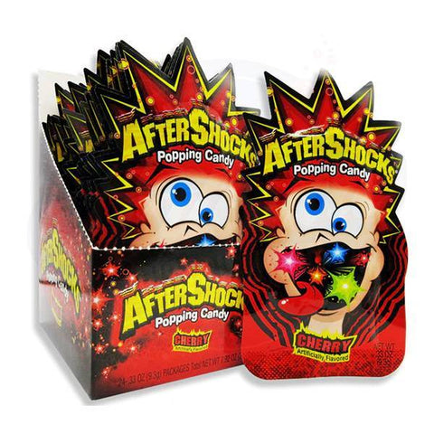 Aftershocks Cherry Popping Candy 0.33oz/9.3g - Pack of 24
