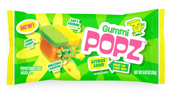 Gummi Popz Citrus Sour 26g (3pc) - Pack of 16