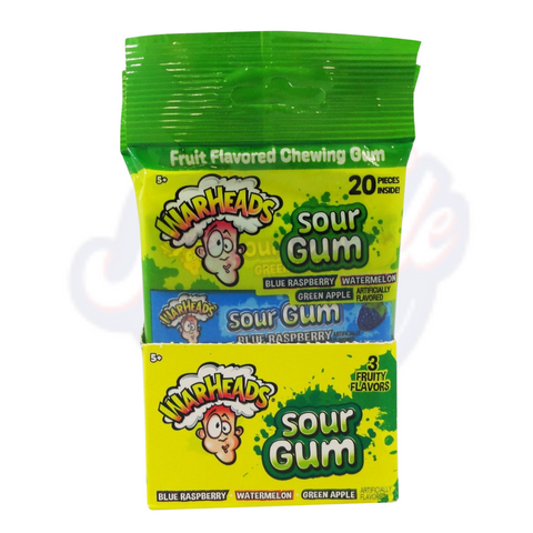 Warheads Sour Stick Gum, 1.76oz/50g - Pack of 10