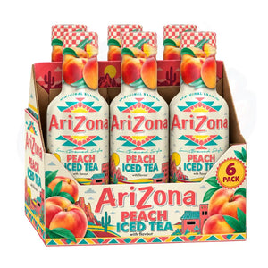 AriZona Iced Tea Peach 500ml (Bottle) - Pack of 6