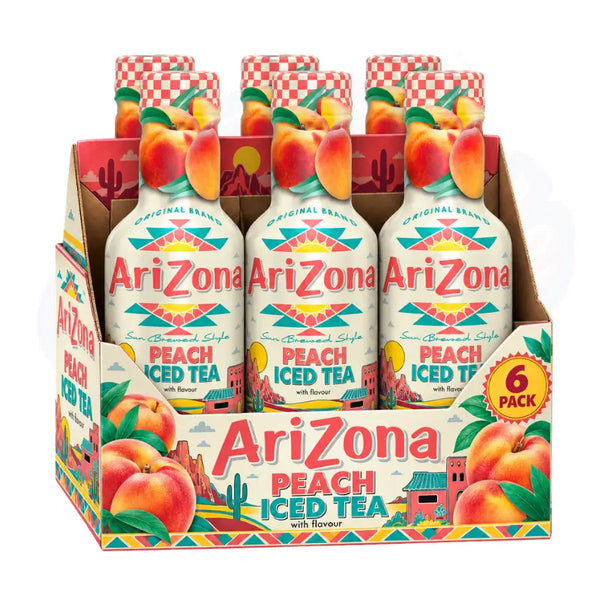 AriZona Iced Tea Peach 500ml (Bottle) - Pack of 6