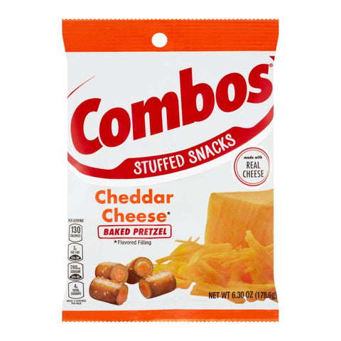 Combos Cheddar Cheese Baked Pretzel 6.3oz/178g - Pack of 12