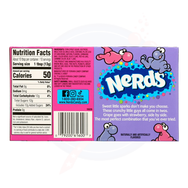 Nerds Grape & Strawberry Theatre Box 5oz/142g - Pack of 12