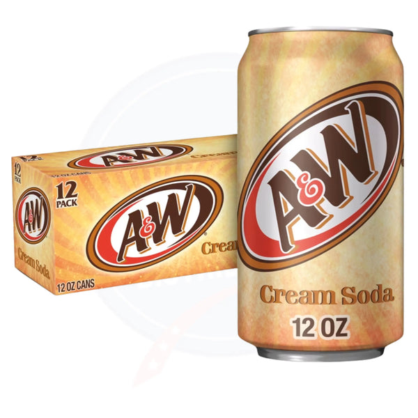 A&W Cream Soda 12fl oz/355ml - Pack of 12