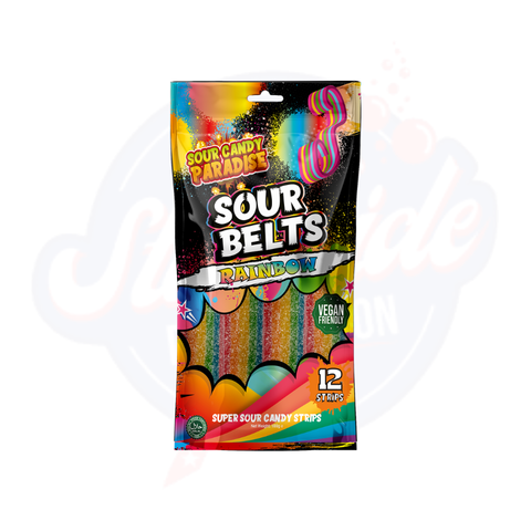 Candy Paradise Sour Belts Rainbow 100g - Pack of 12