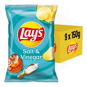 Lays Salt & Vinegar 150g - Pack of 9