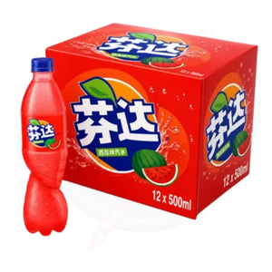 Fanta Watermelon Flavour Soda 500ml - Pack of 12