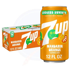 7up Mandarin Orange 12fl oz/355ml - Pack of 12 - Stateside Distribution