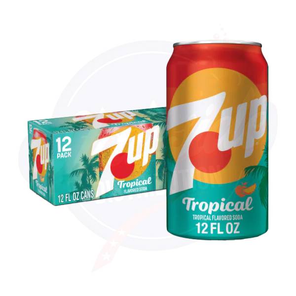 7up Tropical 12fl oz/355ml - Pack of 12 - Stateside Distribution
