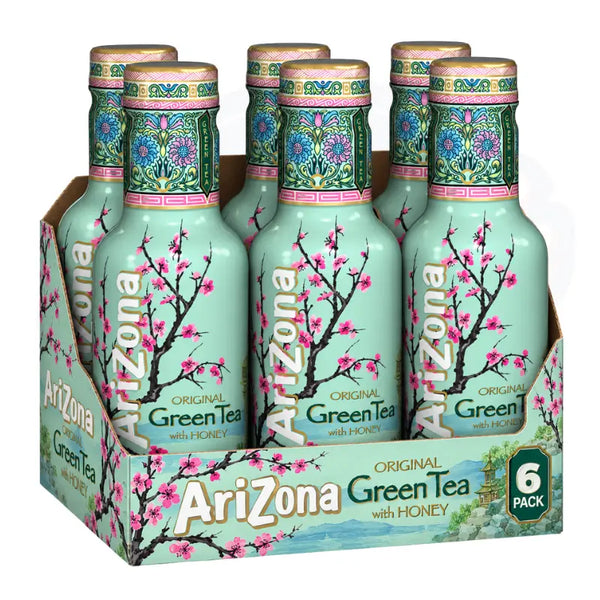 AriZona Green Tea Honey 500ml (Bottle) - Pack of 6