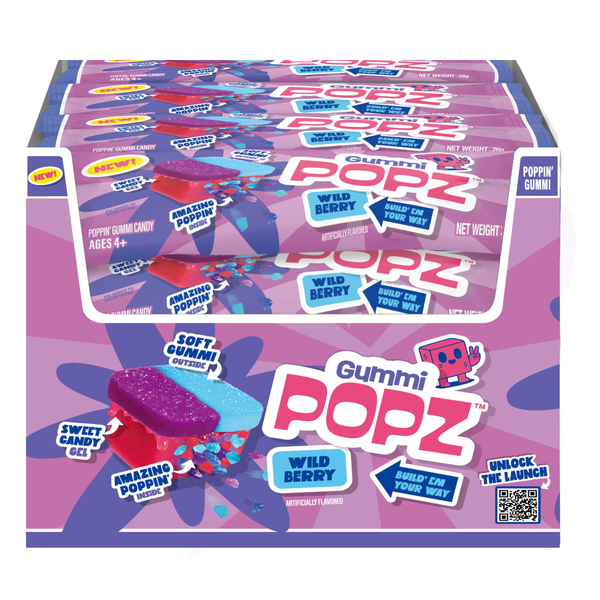 Gummi Popz Sweet Wild Berry 26g (3pc) - Pack of 16