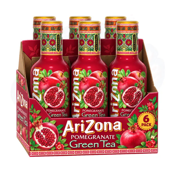 AriZona Green Tea Pomegrante 500ml (Bottle) - Pack of 6