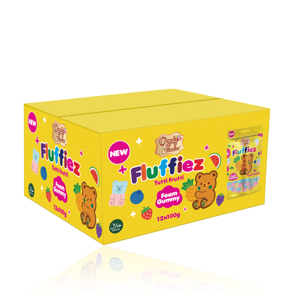 Candy Paradise Fluffiez Tutti Frutti Foam Gummy 100g - Pack of 12