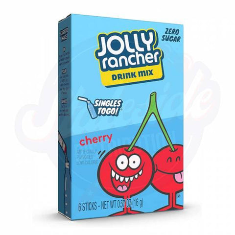 Jolly Rancher Cherry Drink Mix Singles To Go Powder 0.57oz/16g Pack of 6 - 12CT